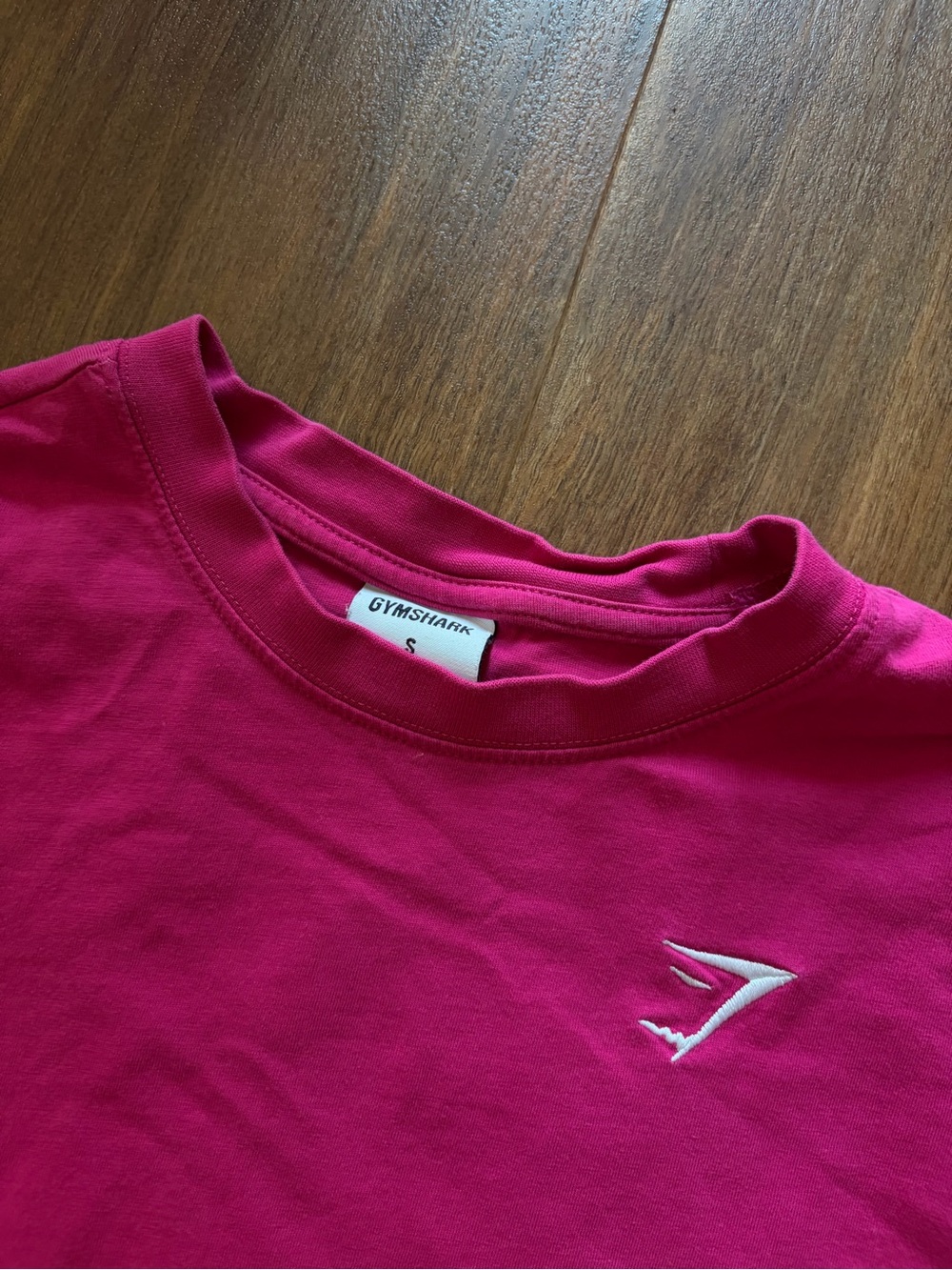 Gymshark Pink Magenta Logo Tee Athletic Workout Training Gym Casual Athleisure - Picture 5 of 9